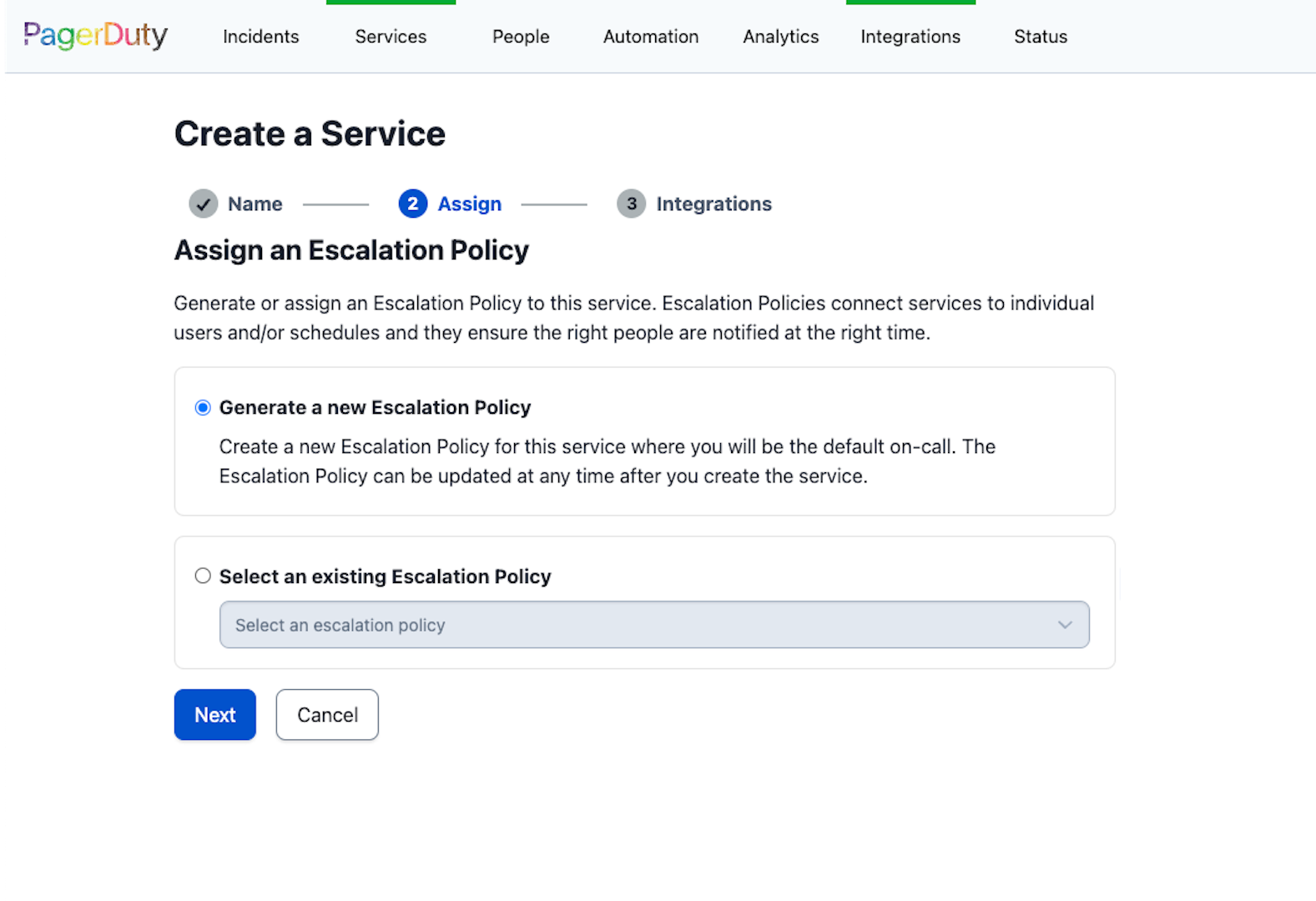 escalation policy PagerDuty